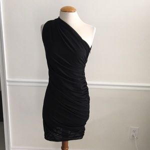 Misha Shani Collection NWT Sm Blk 1 shoulder dress